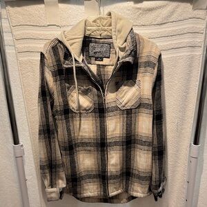 Brooklyn Cloth Black and Tan Plaid Utility Jacket CL1